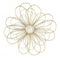 Walls Metal Wall Decor - 21.5" X 0.5" x 21.5" Gold Wire Flower Wall Decor HomeRoots