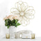 Walls Metal Wall Decor - 21.5" X 0.5" x 21.5" Gold Wire Flower Wall Decor HomeRoots