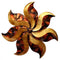 Walls Metal Wall Decor - 23'.25" X 2" X 23'.25" Copper, Brown And Orange Metal Medium Flower Wall D√©cor HomeRoots