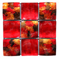 Walls Metal Wall Decor - 24'.5" X 2'.5" X 24'.5" Copper, Red And Gold Metal 9-Panel Square Wall Decor HomeRoots