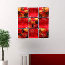 Walls Metal Wall Decor - 24'.5" X 2'.5" X 24'.5" Copper, Red And Gold Metal 9-Panel Square Wall Decor HomeRoots