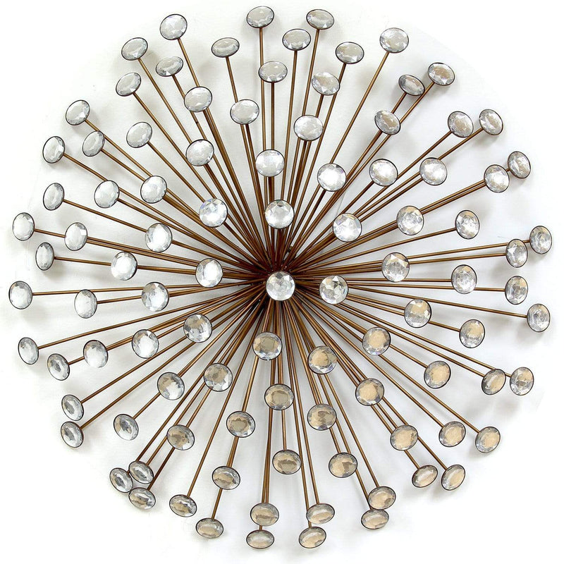 Walls Metal Wall Decor - 24" X 1.5" X 24" Bronze Acrylic Burst Wall Decor HomeRoots