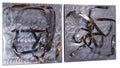 Walls Metal Wall Decor - 24" X 10" X 24" Metallic Multi Color Metal Steel Swirls On Plaque Square Wall Panel Se HomeRoots