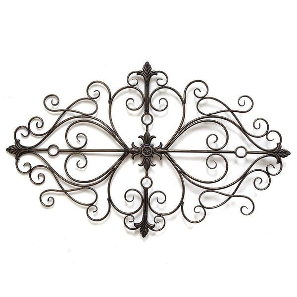 Walls Metal Wall Decor - 25" X 0.5" X 36" Black Traditional Scroll Wall Decor HomeRoots