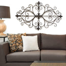 Walls Metal Wall Decor - 25" X 0.5" X 36" Black Traditional Scroll Wall Decor HomeRoots