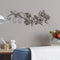 Walls Metal Wall Decor - 26" X 0.75" X 10" Silver Floral River Bend Wall Decor HomeRoots