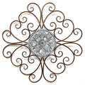 Walls Metal Wall Decor - 28" X 0.5" X 28" Bronze Scroll Medallion Wall Decor HomeRoots
