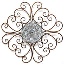Walls Metal Wall Decor - 28" X 0.5" X 28" Bronze Scroll Medallion Wall Decor HomeRoots