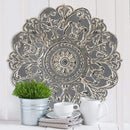 Walls Metal Wall Decor - 28" X 0.75" X 28" Gray Medallion Wall Decor HomeRoots