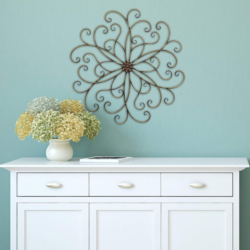 Walls Metal Wall Decor - 30.5" X 0.75" X 30.5" Bronze Metal Wall Decor HomeRoots