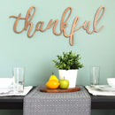 Walls Metal Wall Decor - 30" X 0.45" X 13" Bronze "Thankful" Script Wall Decor HomeRoots