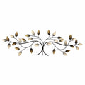 Walls Metal Wall Decor - 31.89" X 1.18" X 10.63" Over The Door Blowing Leaves Wall Decor HomeRoots