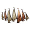 Walls Metal Wall Decor - 34.5" X 1.75" X 19" Gold Sunset Sailboat Wall Decor HomeRoots