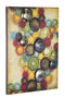 Walls Metal Wall Decor - 34" X 4" X 27" Metallic Multi Color Metal Large Vertical Wall Panel With D Metal Circles HomeRoots
