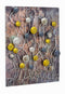 Walls Metal Wall Decor - 34" X 5" X 27" Metallic Multi Color Metal Vertical Wall Panel With D Metal Circles And Stems HomeRoots
