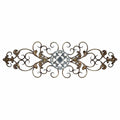 Walls Metal Wall Decor - 36" X 0.5" X 11.5" Champagne Traditional Scroll Wall Decor HomeRoots