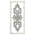 Walls Metal Wall Decor - 36" X 0.63" X 16" Gray Scroll Panel Wall D√©cor HomeRoots