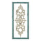 Walls Metal Wall Decor - 36" X 0.75" X 16" Teal on White Scroll Panel Wall Decor HomeRoots