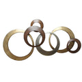 Walls Metal Wall Decor - 37.99" X 1.97" X 18.7" Metallic Rings Wall Decor HomeRoots