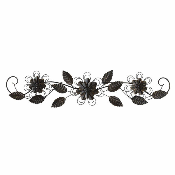 Walls Metal Wall Decor - 38" X 0.75" X 9" Black Enchanting Over The Door Wall Decor HomeRoots