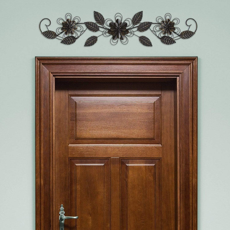 Walls Metal Wall Decor - 38" X 0.75" X 9" Black Enchanting Over The Door Wall Decor HomeRoots