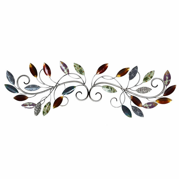 Walls Metal Wall Decor - 39.75" X 0.75" X 13.5" Multi Leaf Scroll Wall Decor HomeRoots