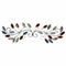 Walls Metal Wall Decor - 39.75" X 0.75" X 13.5" Multi Leaf Scroll Wall Decor HomeRoots