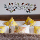 Walls Metal Wall Decor - 39.75" X 0.75" X 13.5" Multi Leaf Scroll Wall Decor HomeRoots