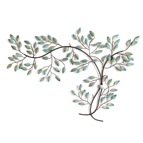 Walls Metal Wall Decor - 39" X 0.51" X 27.56" Patina Tree Branch Wall Decor HomeRoots