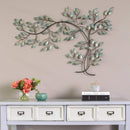 Walls Metal Wall Decor - 39" X 0.51" X 27.56" Patina Tree Branch Wall Decor HomeRoots