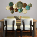 Walls Metal Wall Decor - 40.55" X 2.56" X 20.67" Multi Plates Wall Decor HomeRoots