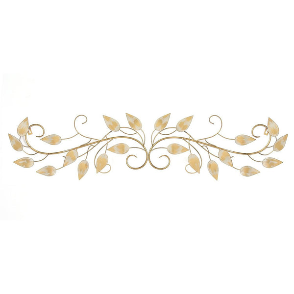 Walls Metal Wall Decor - 40" X 0.75" X 11" Brushed Gold Over The Door Scroll Wall Decor HomeRoots