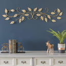Walls Metal Wall Decor - 40" X 0.75" X 11" Brushed Gold Over The Door Scroll Wall Decor HomeRoots