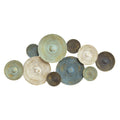 Walls Metal Wall Decor - 46.46" X 2.17" X 20.08" Multi-color Textured Plates Wall D√©cor HomeRoots