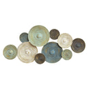 Walls Metal Wall Decor - 46.46" X 2.17" X 20.08" Multi-color Textured Plates Wall D√©cor HomeRoots
