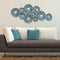 Walls Metal Wall Decor - 50.5" X 3" X 23.25" Distressed Blue Decorative Waves Metal Wall Decor HomeRoots