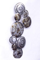 Walls Metal Wall Decor - 59" X 6" X 28" Metallic Multi Color Metal Clustered Metal Circles Wall D√©cor HomeRoots