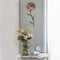 Walls Metal Wall Decor - 8.66" X 0.98" X 21.46" Pink and Green Romantic Flower Stem Wall Decor HomeRoots