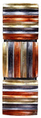 Walls Metal Wall Decor - 8" X 2'.75" X 24'.5" Copper, Gold And Pewter Metal Vertical 3-Panel Metal Wall Decor HomeRoots