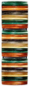 Walls Metal Wall Decor - 8" X 2'.75" X 24'.5" Gold, Green And Copper Metal Vertical 3-Panel Metal Wall Decor HomeRoots