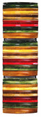 Walls Metal Wall Decor - 8" X 2'.75" X 24'.5" Green, Red, Copper And Brown Metal Vertical 3-Panel Metal Wall Decor HomeRoots
