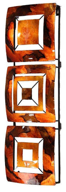 Walls Metal Wall Decor - 8" X 2'.75" X 25" Copper, Brown And Orange Metal Vertical 3-Panel Metal Wall Decor HomeRoots