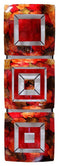 Walls Metal Wall Decor - 8" X 2'.75" X 25" Copper, Red And Gold Metal Vertical 3-Panel Metal Wall Decor HomeRoots