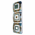 Walls Metal Wall Decor - 8" X 2'.75" X 25" Turquoise, Copper and Bronze Metal Vertical Panel Wall Decor HomeRoots