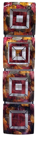 Walls Metal Wall Decor - 8" X 2'.75" X 32'.5" Burgundy, Copper And Brown Metal Vertical Panel Wall Decor HomeRoots