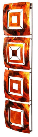 Walls Metal Wall Decor - 8" X 2'.75" X 32'.5" Copper, Brown And Orange Metal Vertical Panel Wall Decor HomeRoots