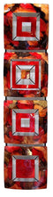 Walls Metal Wall Decor - 8" X 2'.75" X 32'.5" Copper, Red And Gold Metal Vertical Panel Wall Decor HomeRoots