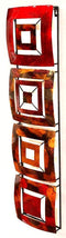 Walls Metal Wall Decor - 8" X 2'.75" X 32'.5" Gold, Red, Burgundy And Brown Metal Vertical Panel Wall Decor HomeRoots