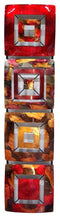 Walls Metal Wall Decor - 8" X 2'.75" X 32'.5" Gold, Red, Burgundy And Brown Metal Vertical Panel Wall Decor HomeRoots