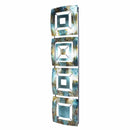 Walls Metal Wall Decor - 8" X 2'.75" X 32'.5" Turquoise, Copper and Bronze Metal Vertical Panel Wall Decor HomeRoots